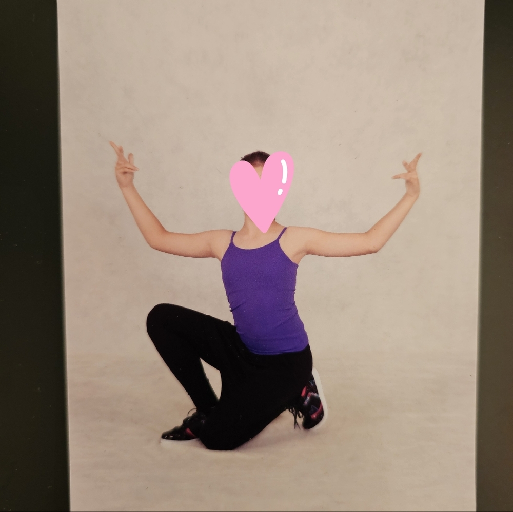 Balera purple 4-way stretch tank top for dance costume size Large Child